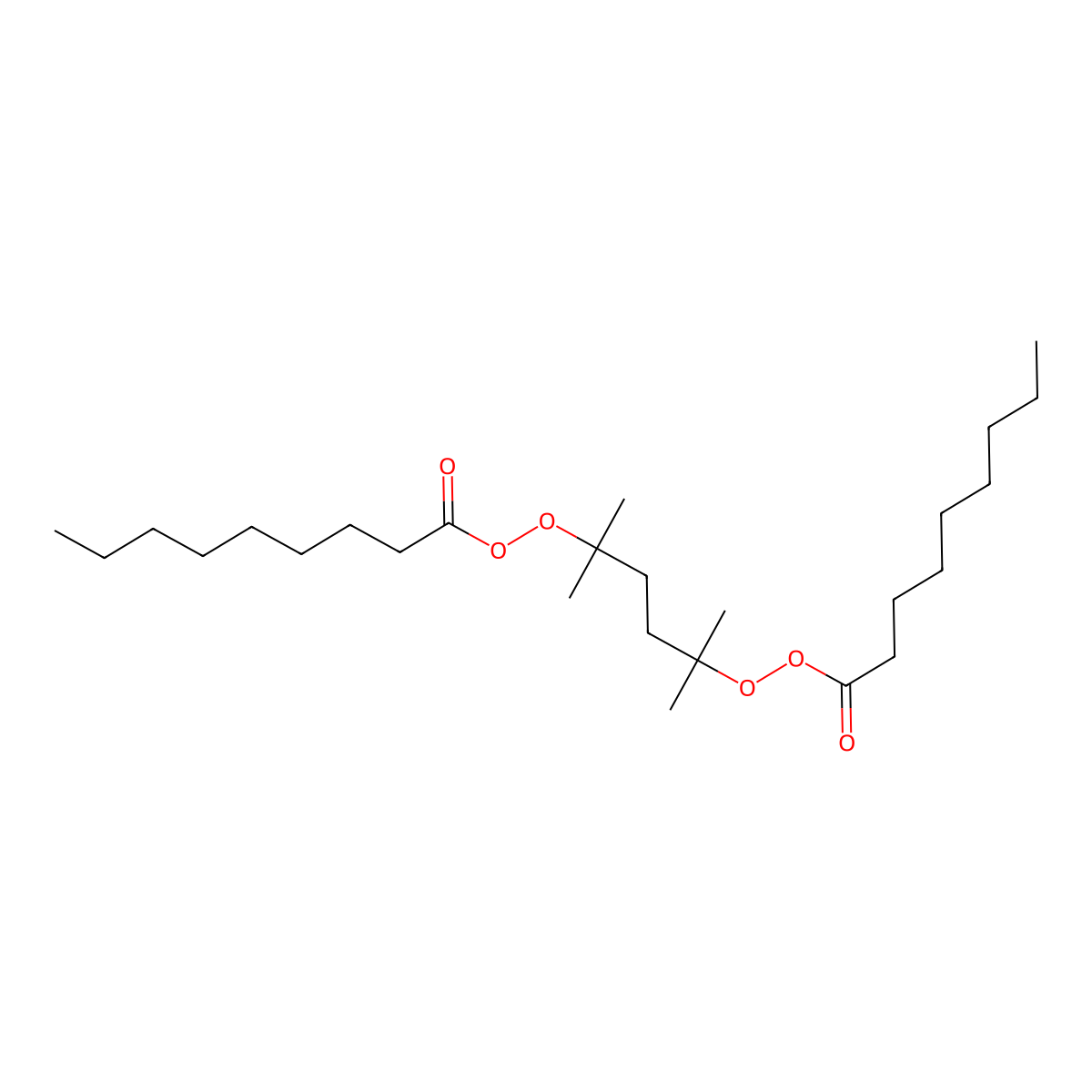 1,1,4,4-Tetramethyltetramethylene peroxynonanoate molecular structure, CAS 13052-07-8