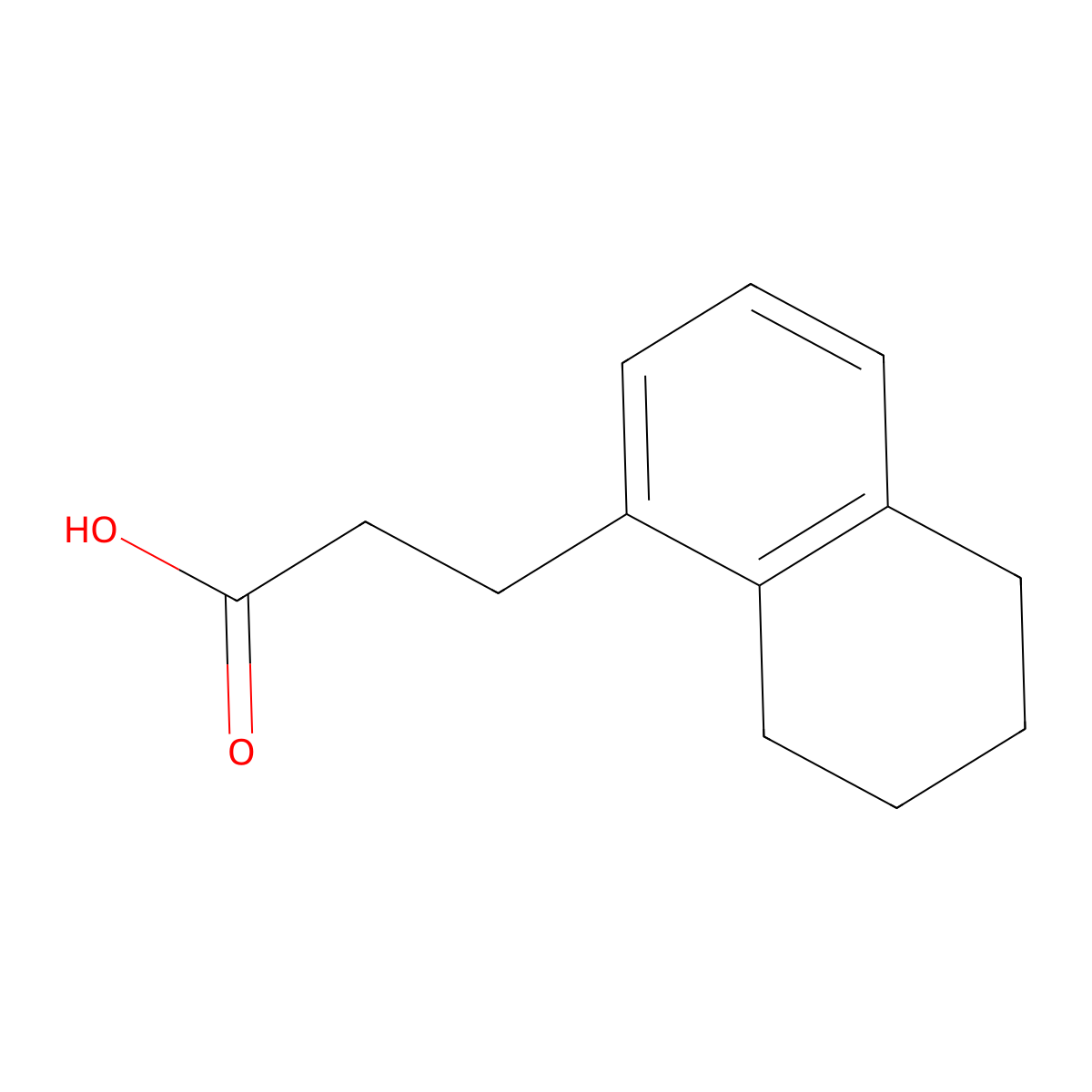 3-(5,6,7,8-Tetrahydronaphthalen-1-yl)propanoic acid molecular structure, CAS 13052-96-5