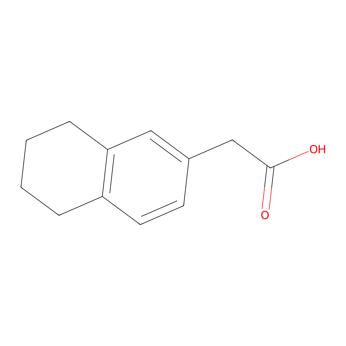 2-(5,6,7,8-Tetrahydronaphthalen-2-yl)acetic acid molecular structure, CAS 13052-99-8