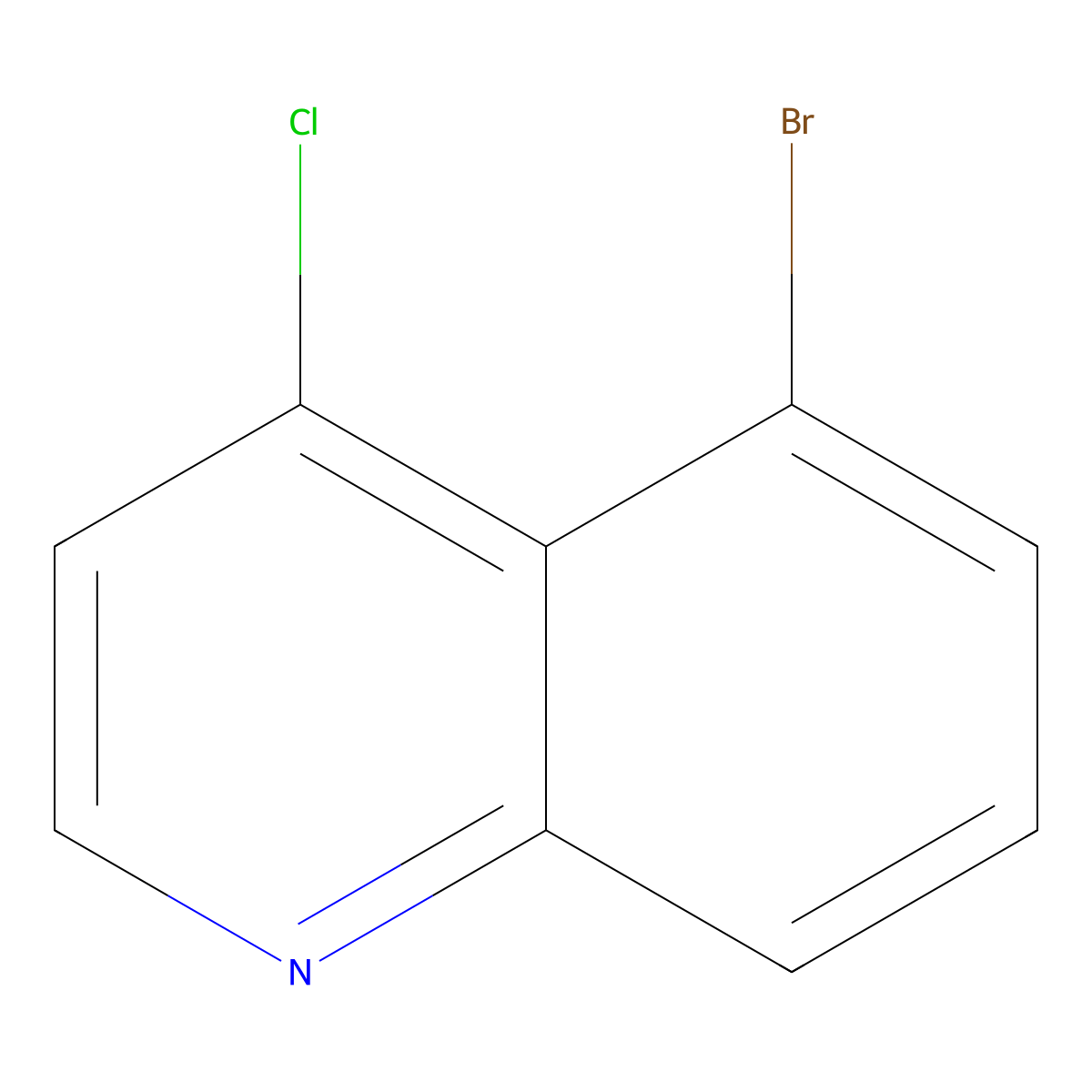5-Bromo-4-chloroquinoline molecular structure, CAS 1305207-80-0