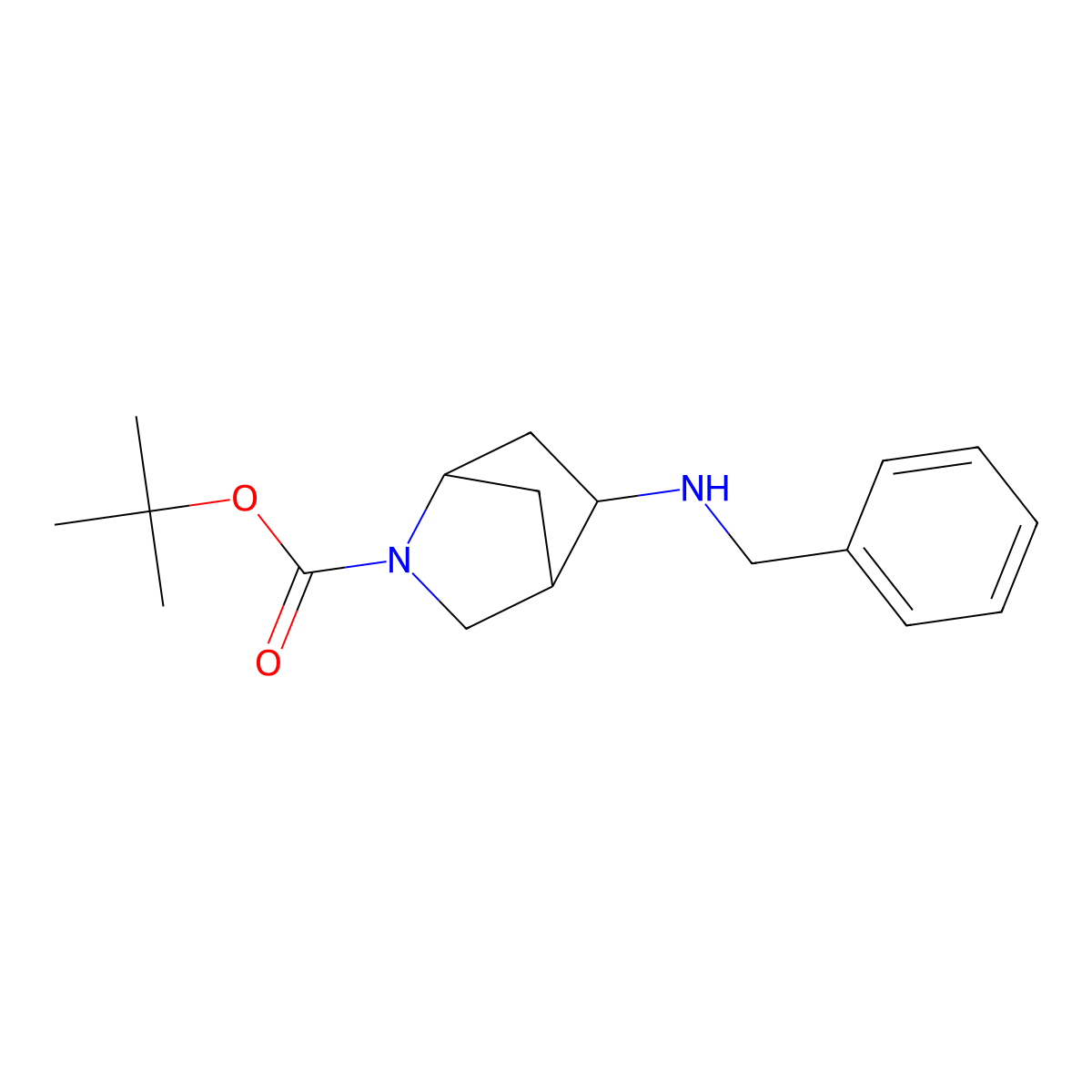 tert-Butyl 5-(benzylamino)-2-aza-bicyclo[2.2.1]heptane-2-carboxylate molecular structure, CAS 1305207-83-3