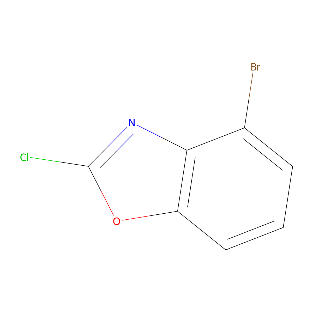 4-Bromo-2-chlorobenzo[d]oxazole molecular structure, CAS 1305207-88-8