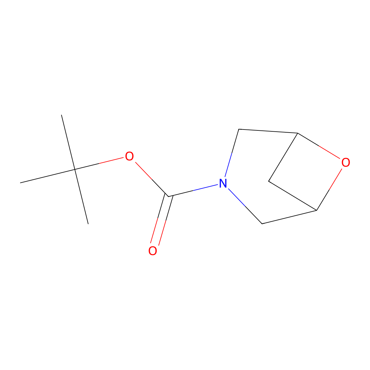 Tert-butyl 6-oxa-3-azabicyclo[3.1.1]heptane-3-carboxylate molecular structure, CAS 1305208-01-8