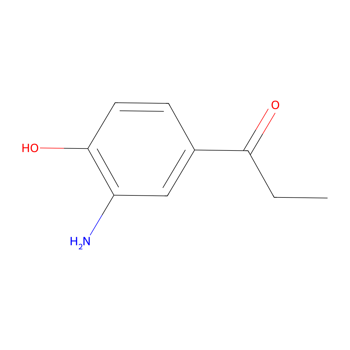 1-(3-Amino-4-hydroxyphenyl)propan-1-one molecular structure, CAS 130521-20-9
