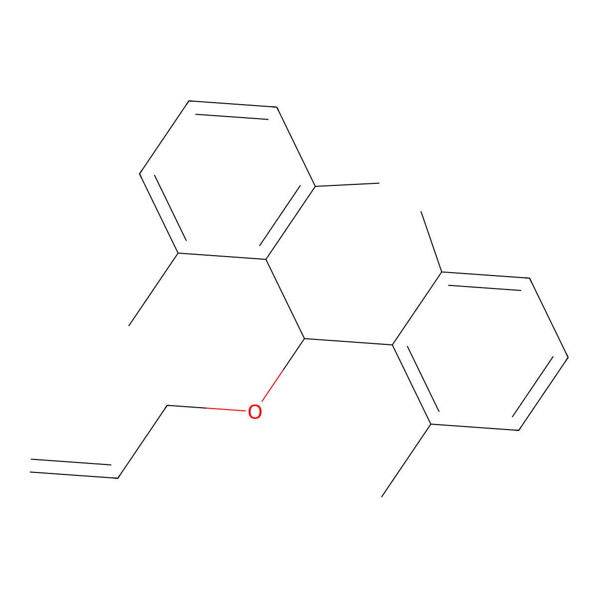 2,2'-((Allyloxy)methylene)bis(1,3-dimethylbenzene) molecular structure, CAS 130525-17-6