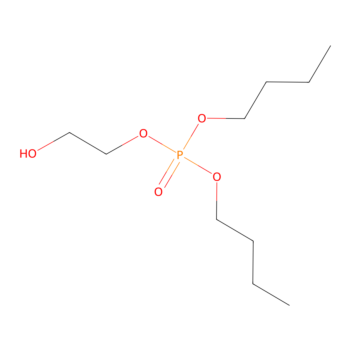 Phosphoric acid, dibutyl 2-hydroxyethyl ester molecular structure, CAS 130525-77-8