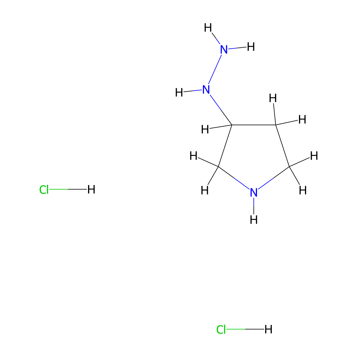 1-(Pyrrolidin-3-yl)hydrazine dihydrochloride molecular structure, CAS 1305282-81-8