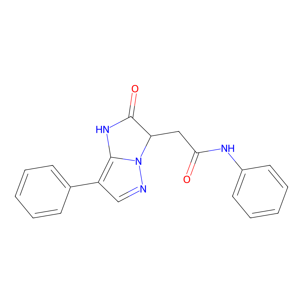 2-(2-oxo-7-phenyl-2,3-dihydro-1H-imidazo[1,2-b]pyrazol-3-yl)-N-phenylacetamide molecular structure, CAS 1305287-49-3