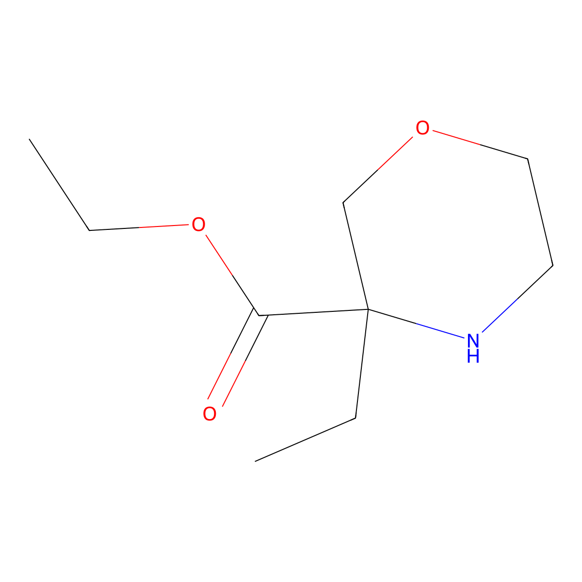 Ethyl 3-ethylmorpholine-3-carboxylate molecular structure, CAS 1305287-88-0