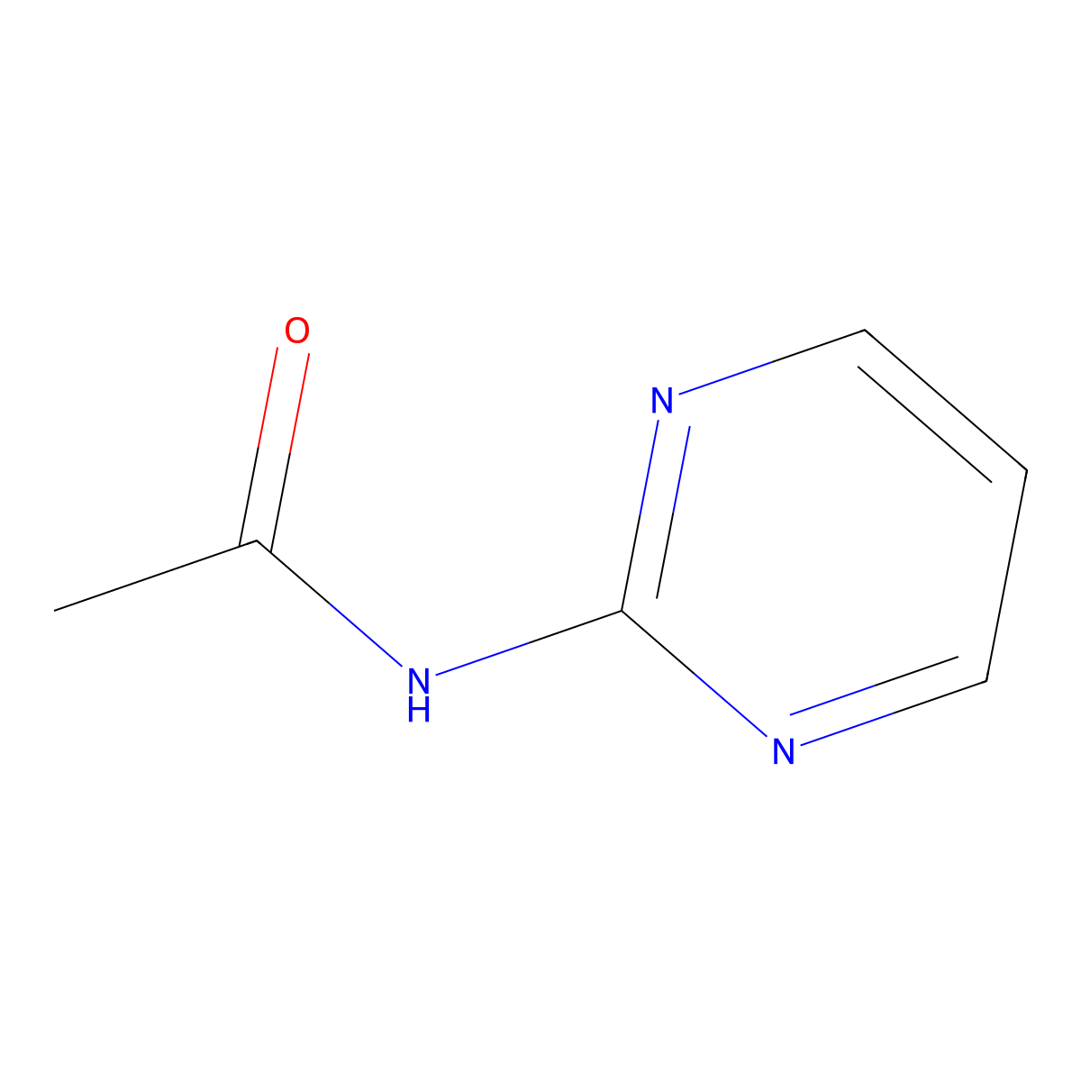 2-Acetamidopyrimidine molecular structure, CAS 13053-88-8