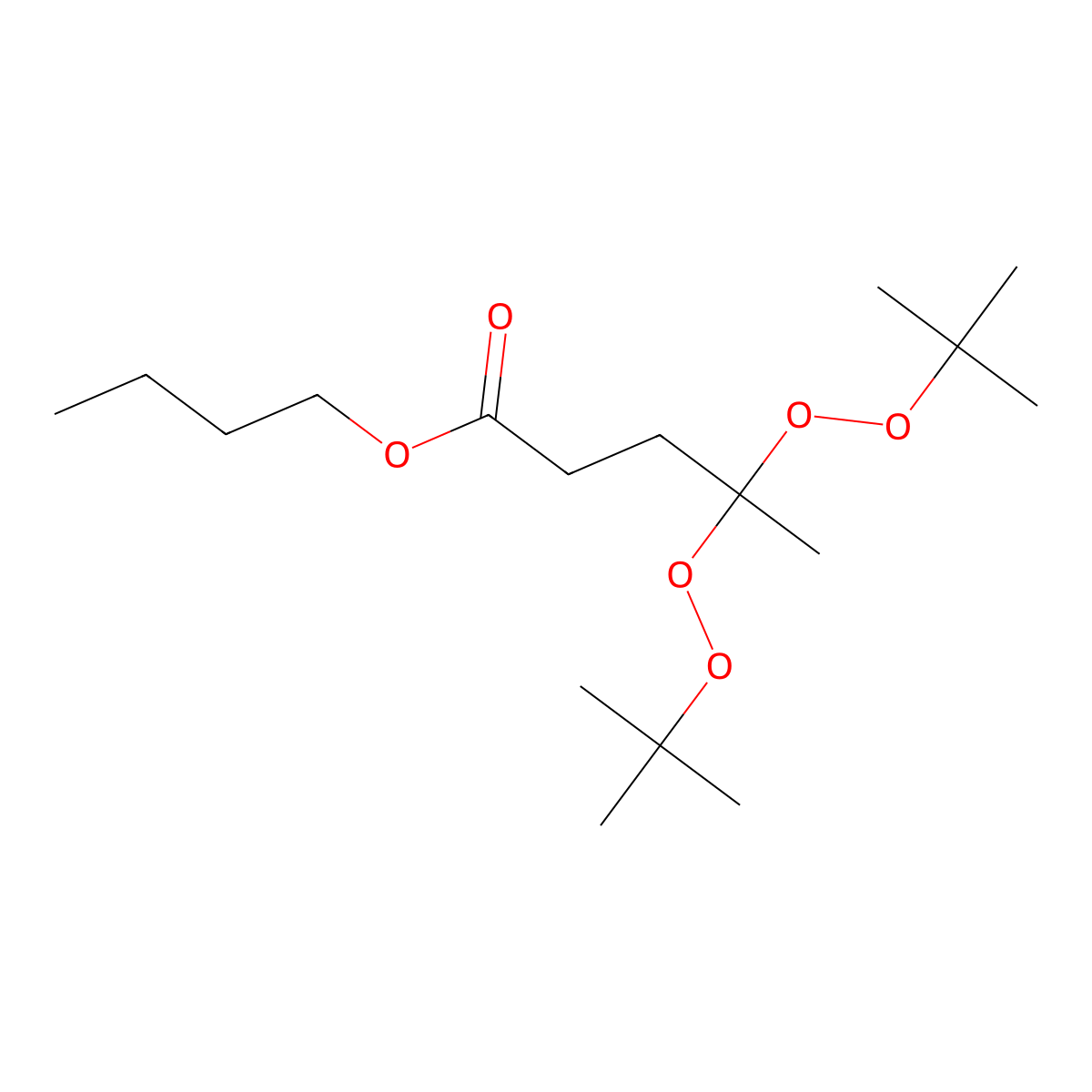 Pentanoic acid, 4,4-bis((1,1-dimethylethyl)dioxy)-, butyl ester molecular structure, CAS 130530-56-2