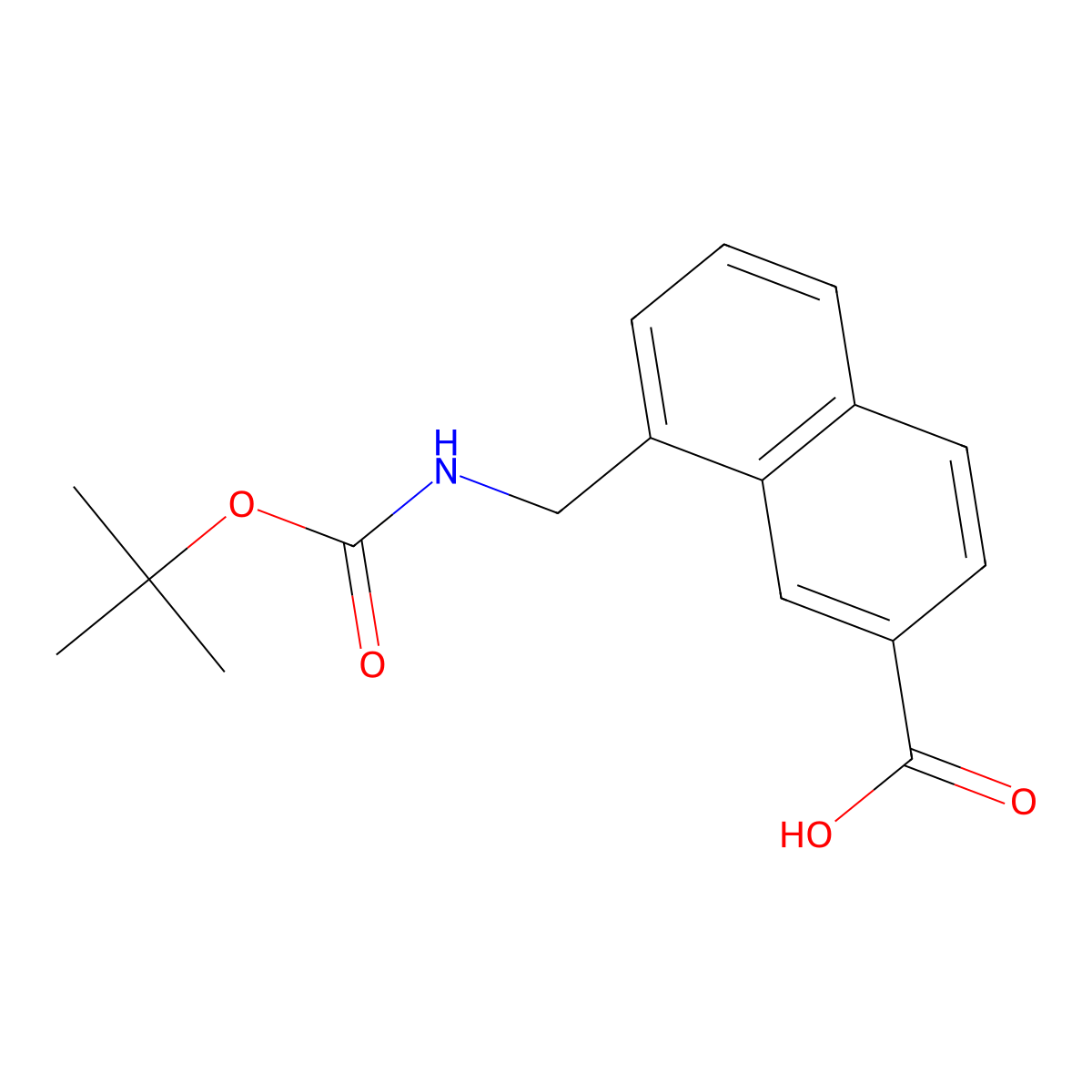 N-(BOC)-8-aminomethyl-2-naphthoic acid molecular structure, CAS 130532-81-9