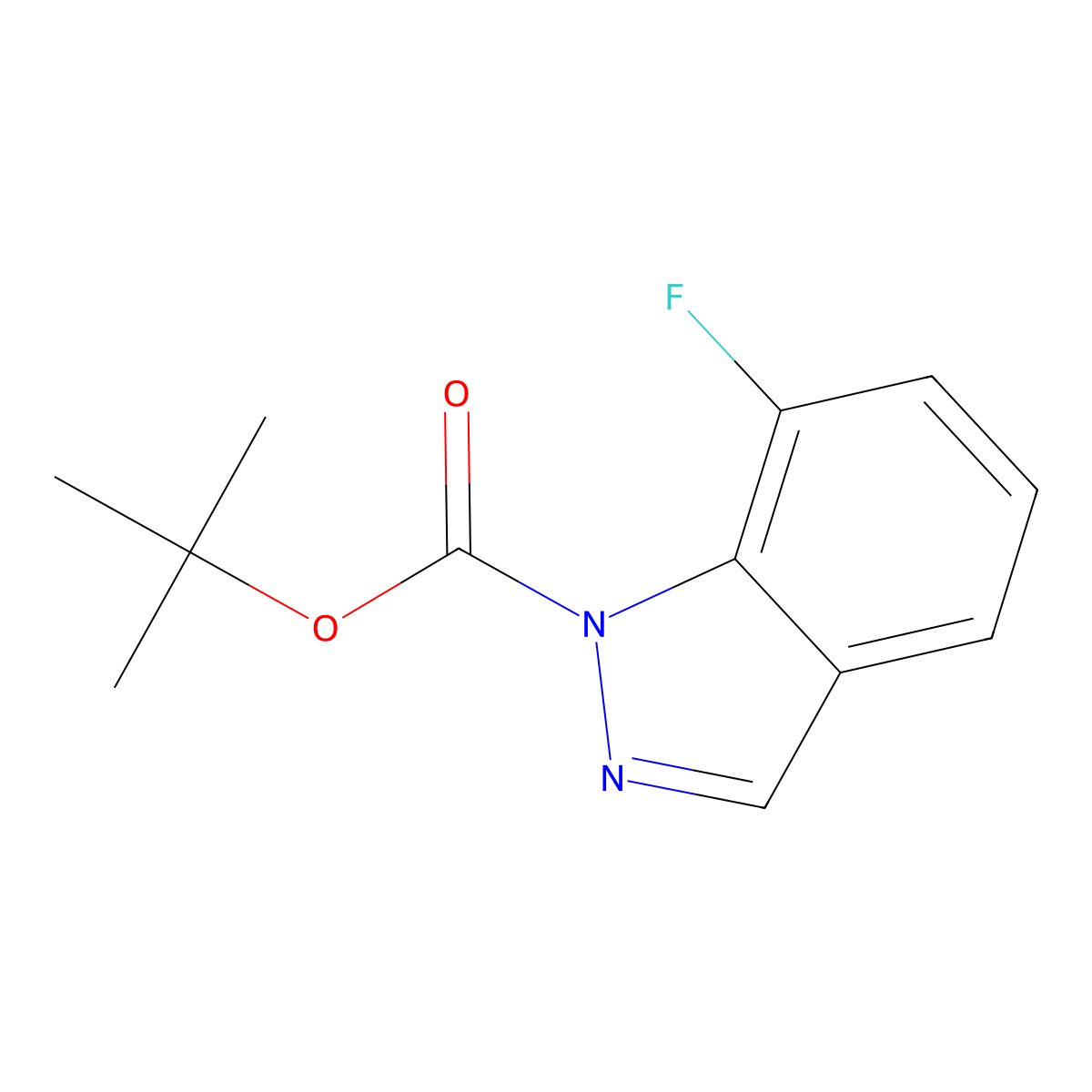 1-Boc-7-fluoro-1H-indazole molecular structure, CAS 1305320-59-5