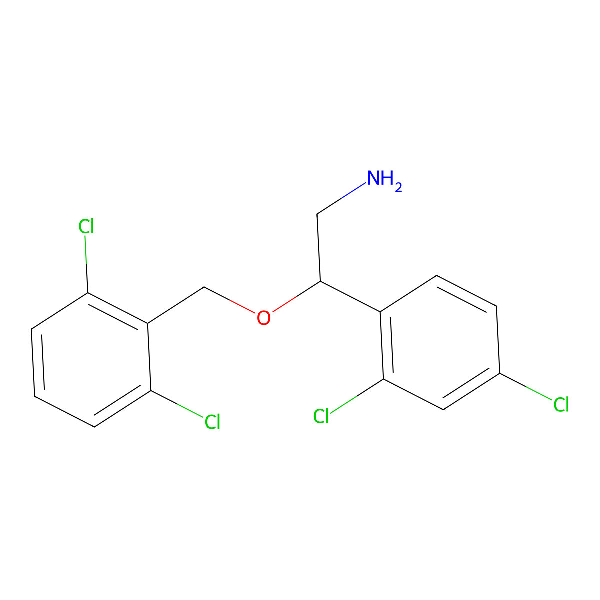 2-(2,6-Dichlorobenzyloxy)-2-(2,4-dichlorophenyl)ethylamine molecular structure, CAS 1305320-62-0