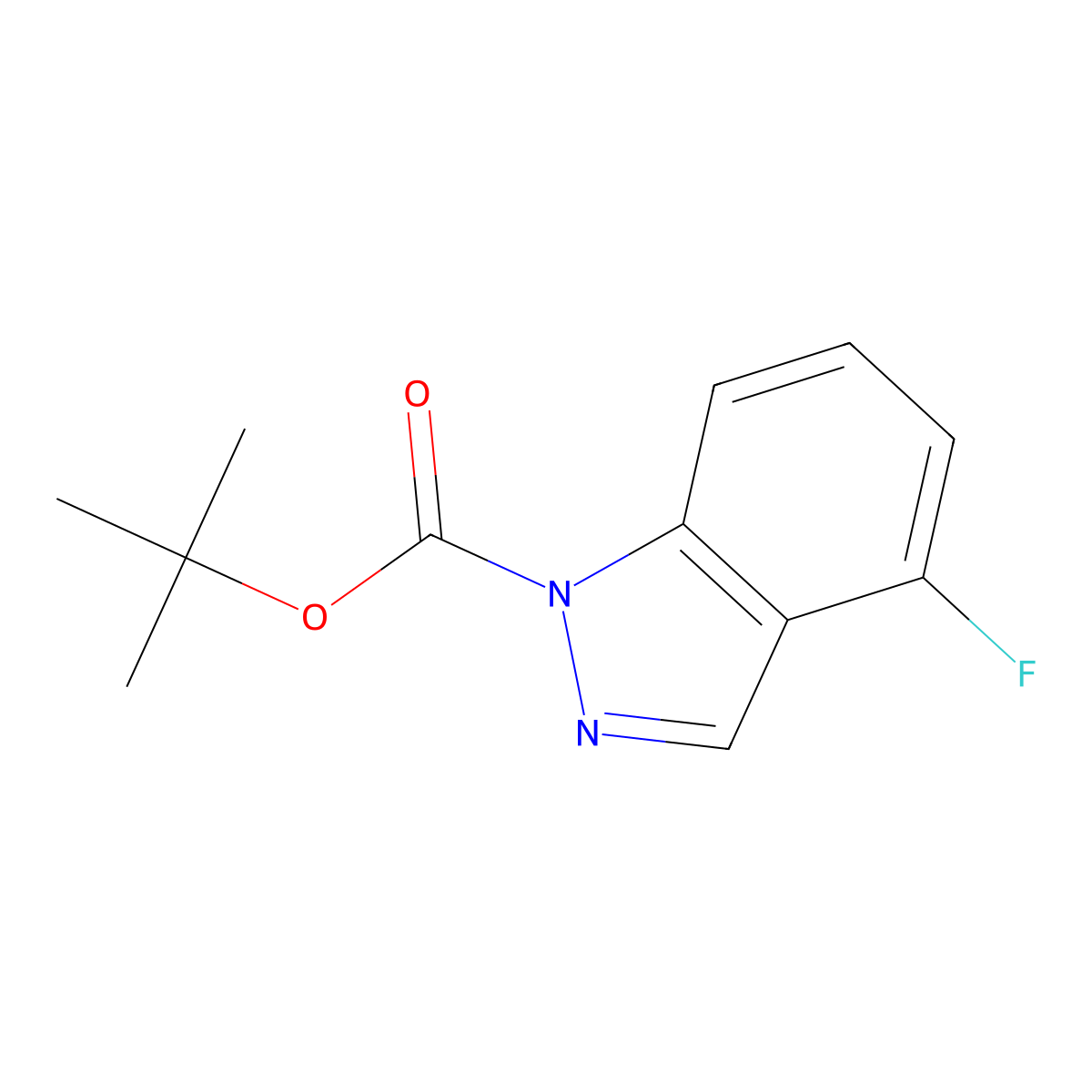 1-Boc-4-fluoro-1H-indazole molecular structure, CAS 1305320-65-3