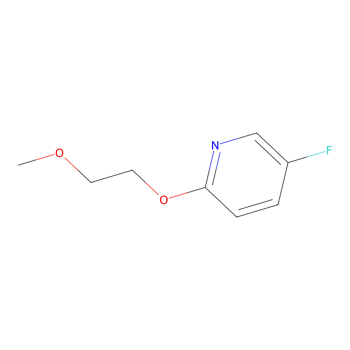 5-Fluoro-2-(2-methoxyethoxy)pyridine molecular structure, CAS 1305322-91-1
