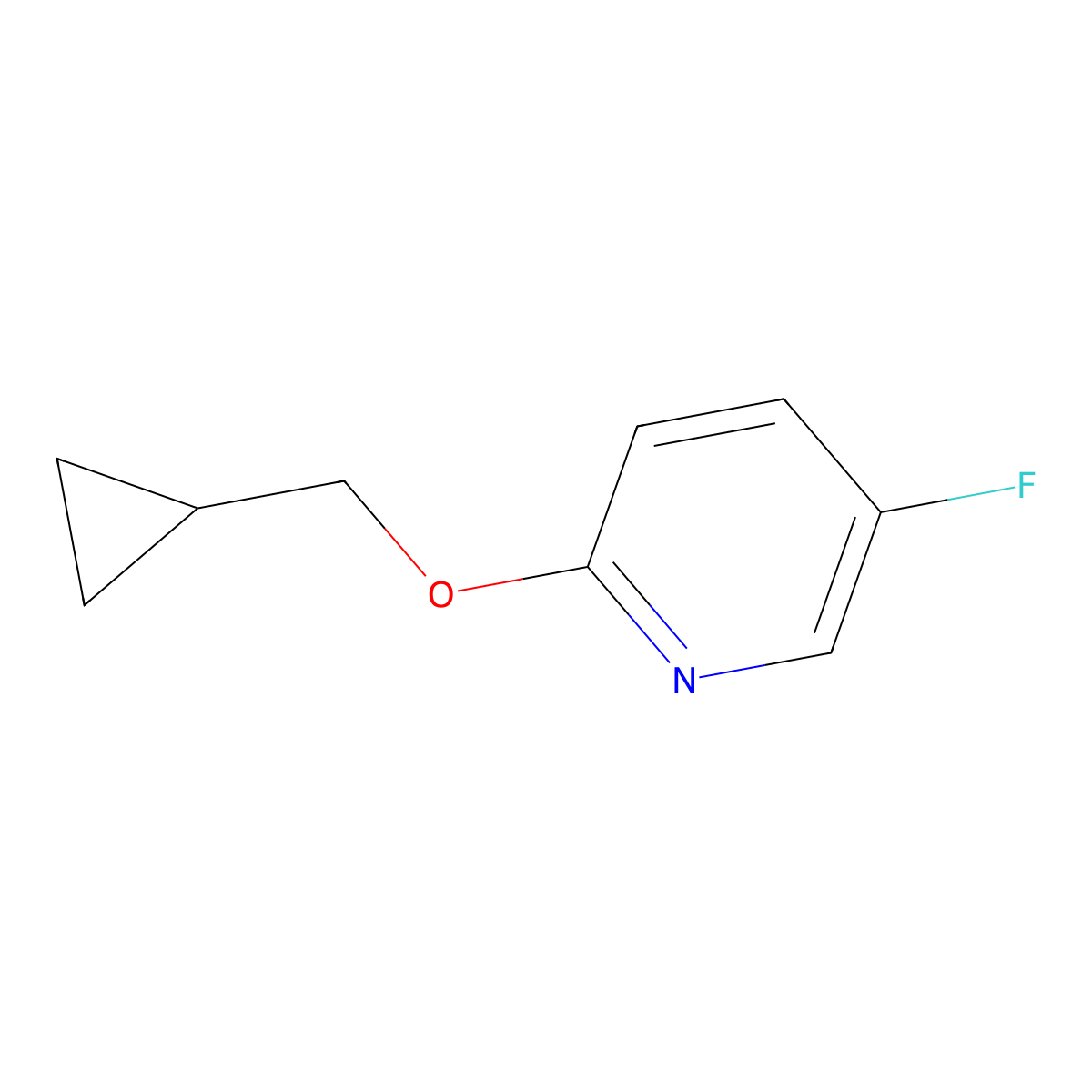 2-(Cyclopropylmethoxy)-5-fluoropyridine molecular structure, CAS 1305322-92-2
