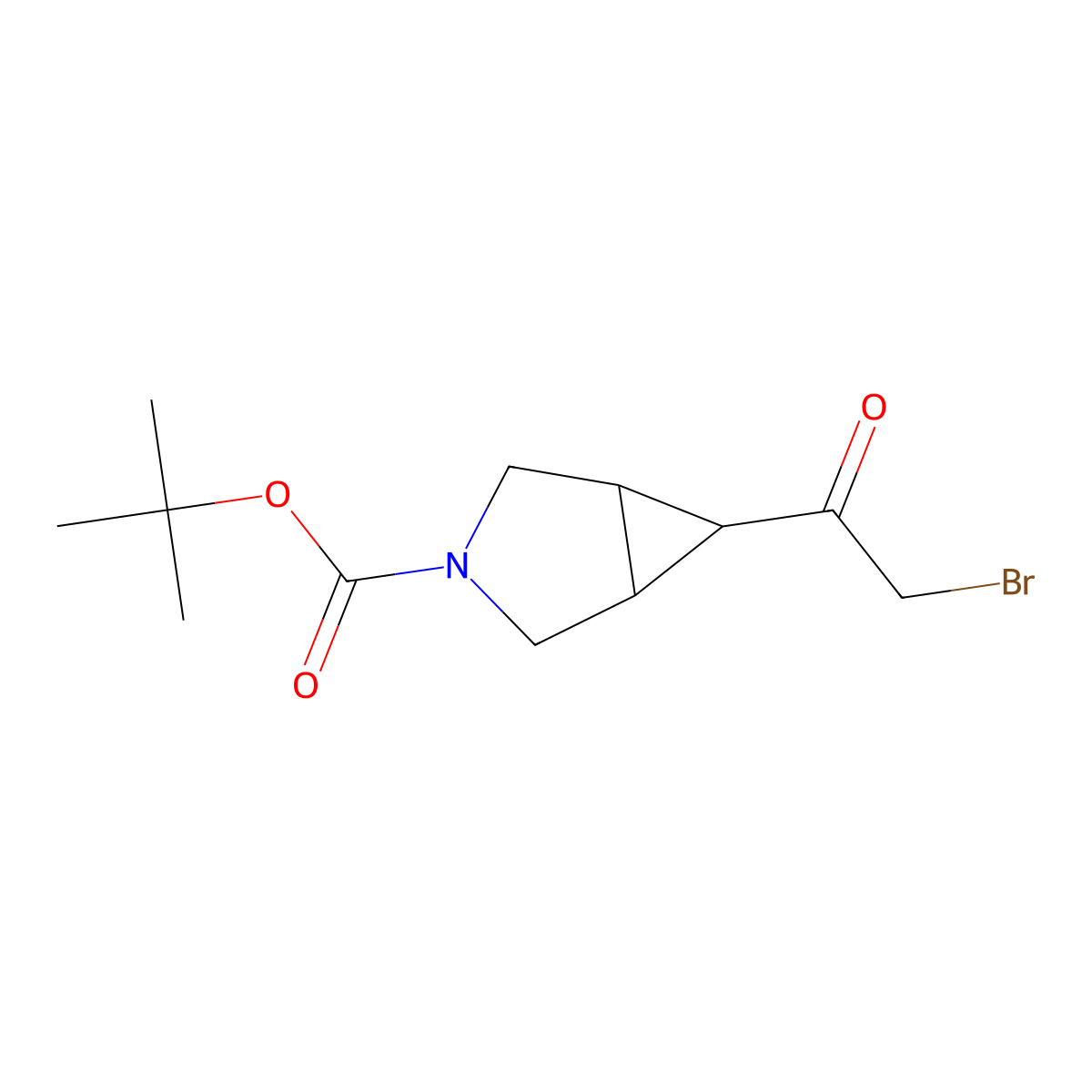 tert-Butyl 6-(2-bromoacetyl)-3-azabicyclo[3.1.0]hexane-3-carboxylate molecular structure, CAS 1305323-13-0