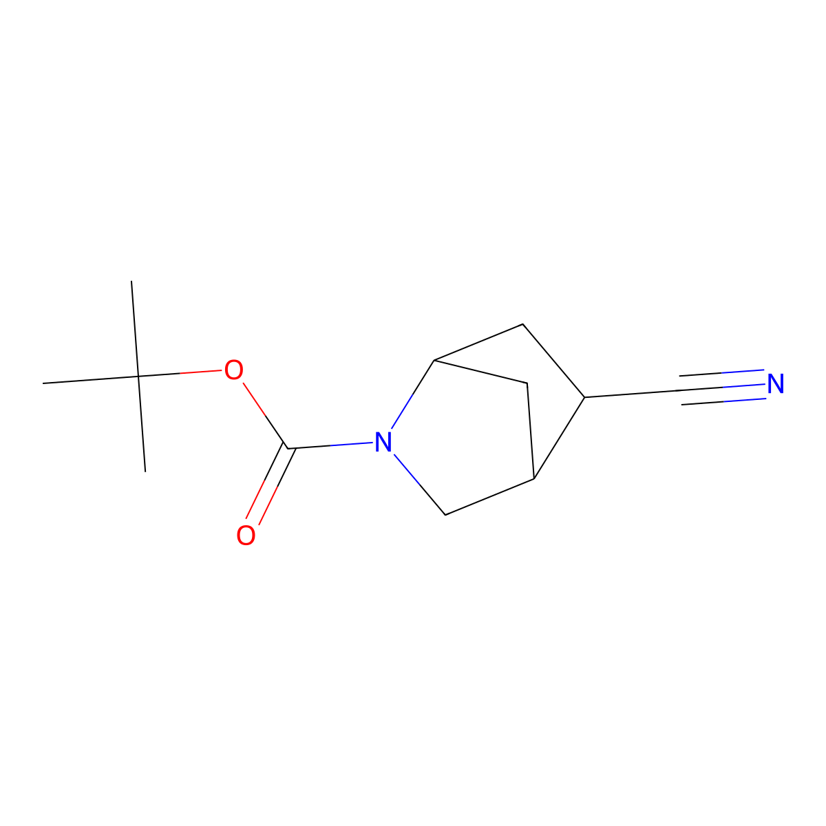 Tert-butyl 5-cyano-2-azabicyclo[2.2.1]heptane-2-carboxylate molecular structure, CAS 1305323-26-5