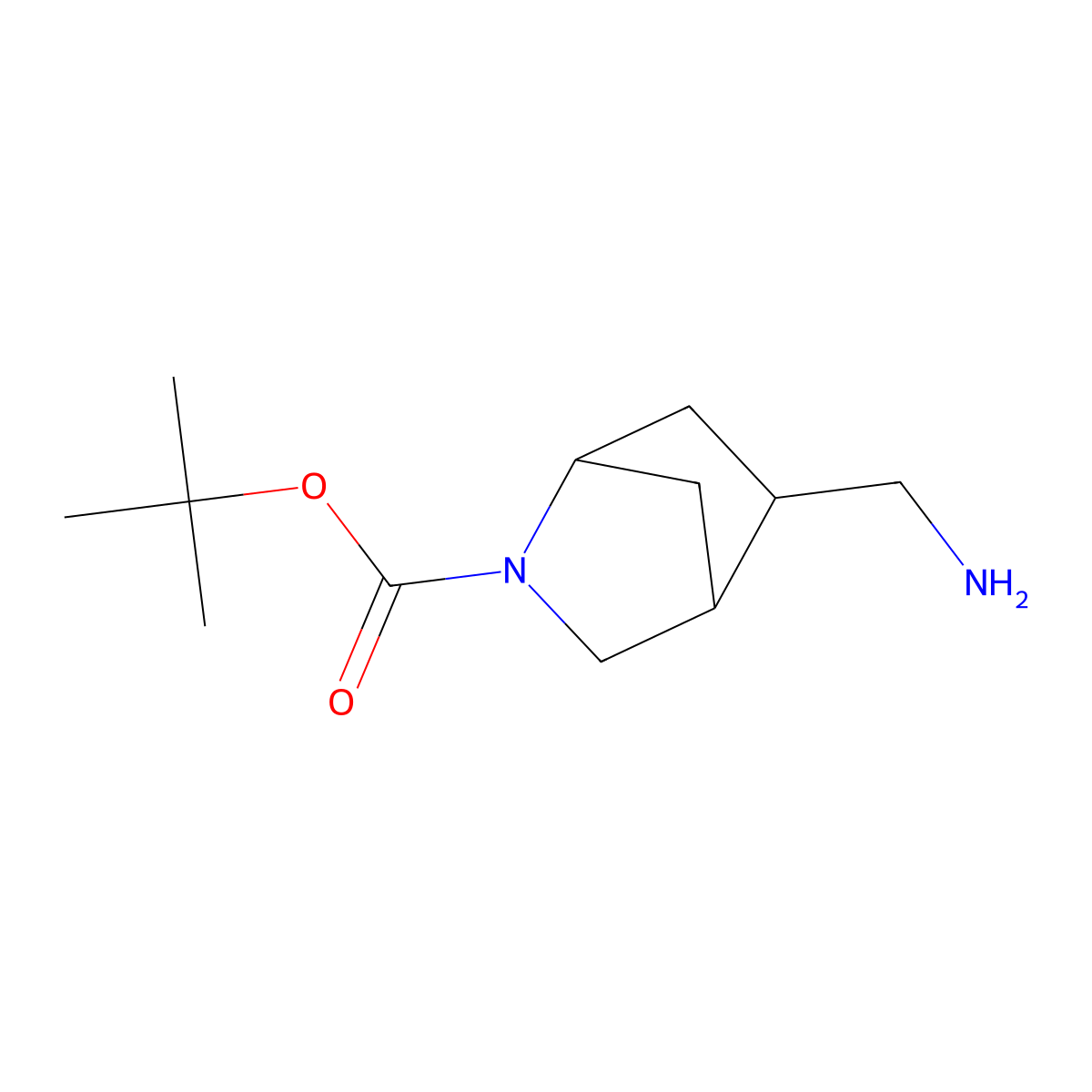 tert-Butyl 5-(aminomethyl)-2-azabicyclo[2.2.1]heptane-2-carboxylate molecular structure, CAS 1305323-80-1