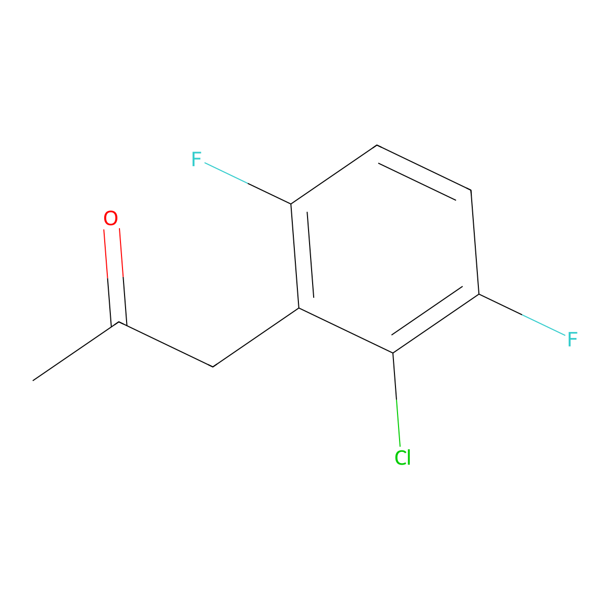 1-(2-Chloro-3,6-difluorophenyl)propan-2-one molecular structure, CAS 1305323-90-3