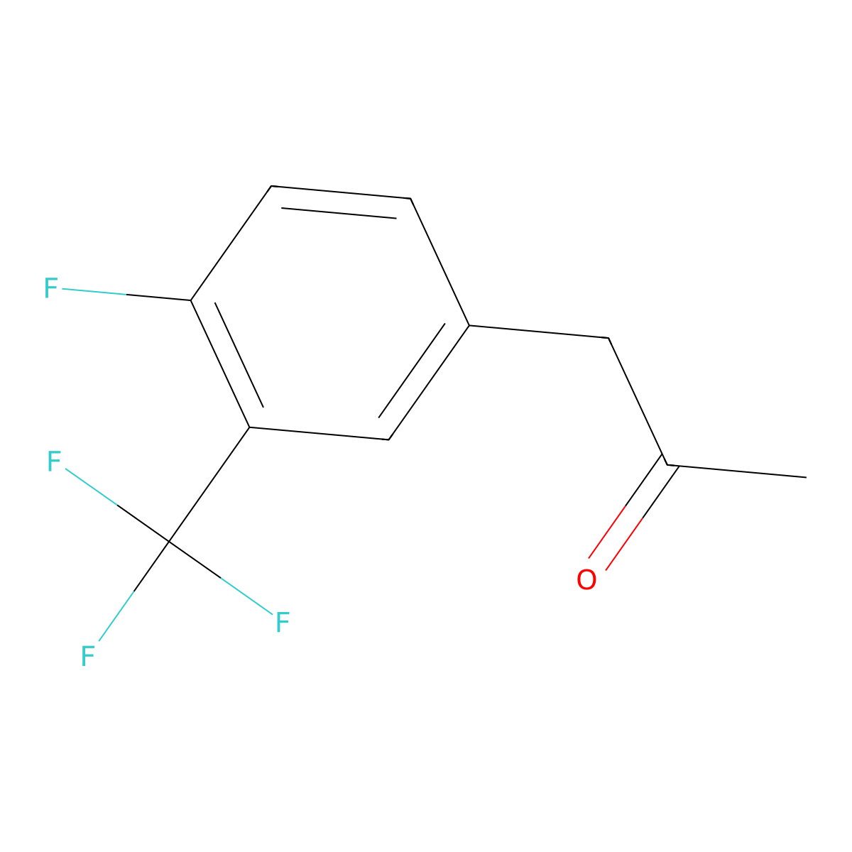 1-[4-Fluoro-3-(trifluoromethyl)phenyl]propan-2-one molecular structure, CAS 1305323-93-6