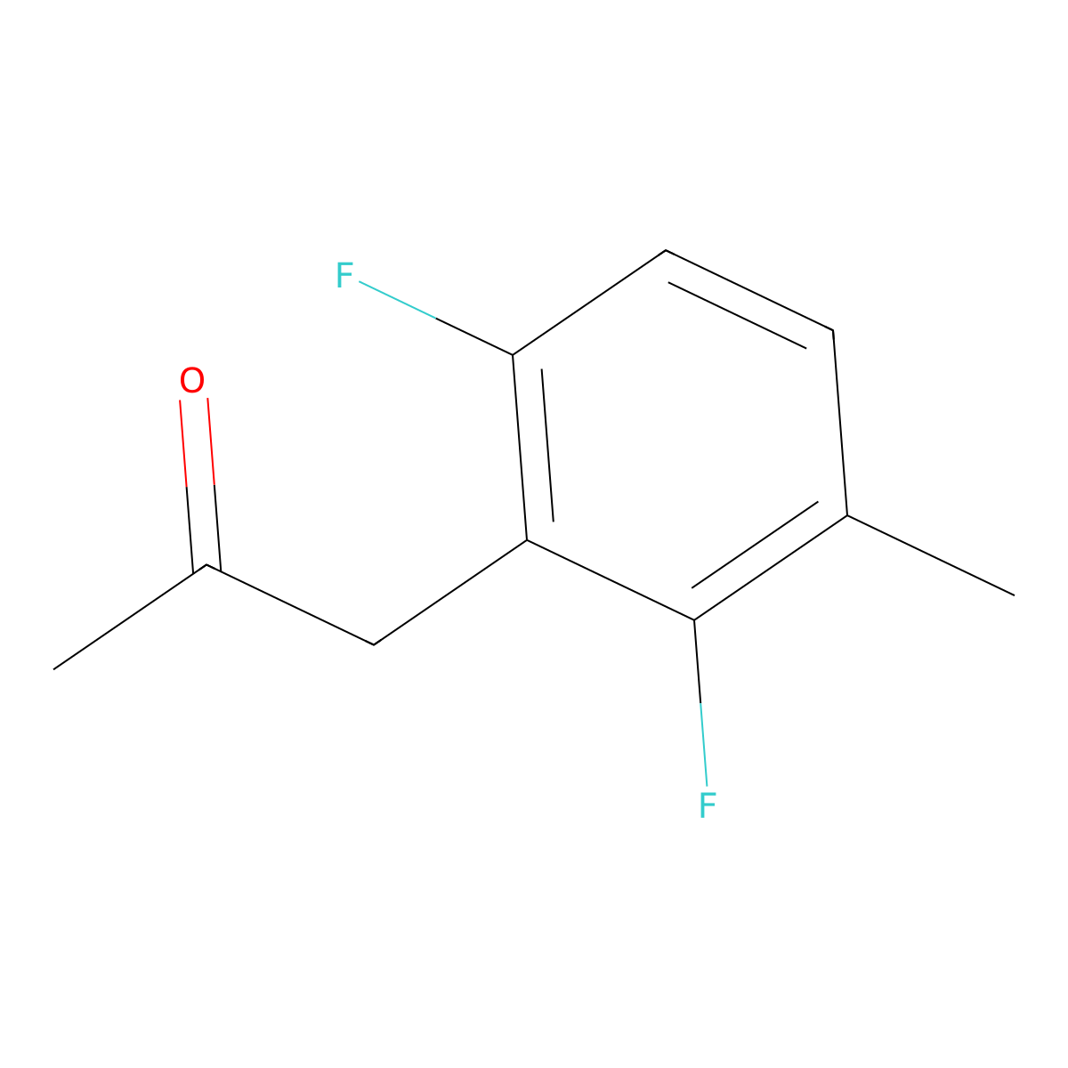 2-Propanone, 1-(2,6-difluoro-3-methylphenyl)- molecular structure, CAS 1305323-94-7