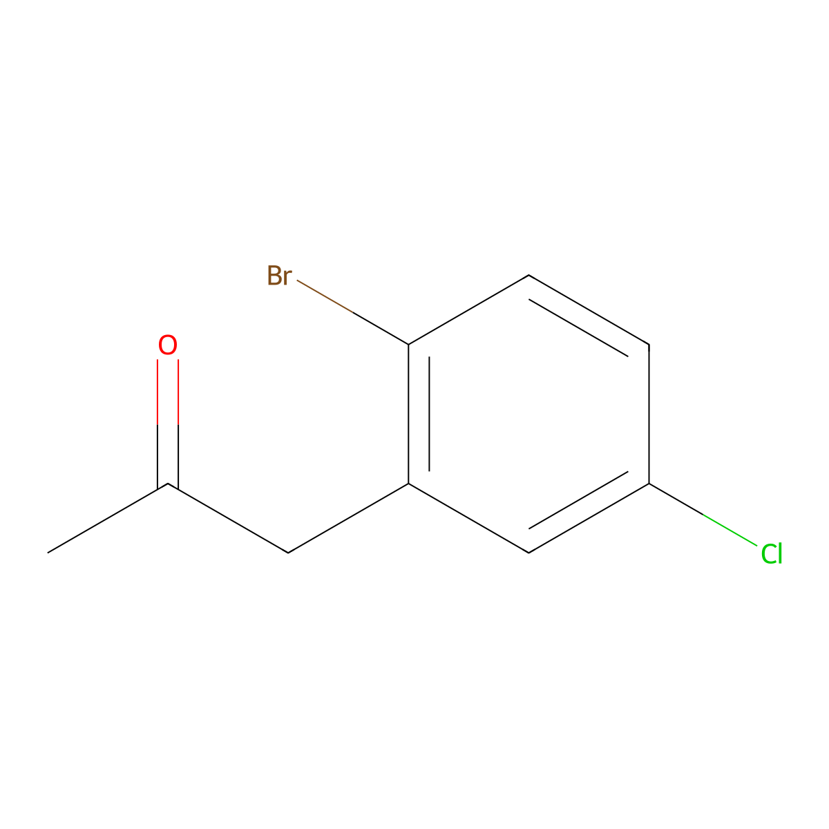 1-(2-Bromo-5-chlorophenyl)propan-2-one molecular structure, CAS 1305323-97-0