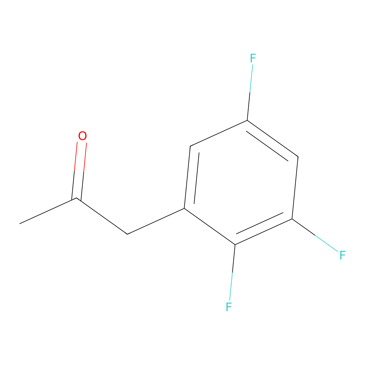 1-(2,3,5-Trifluorophenyl)propan-2-one molecular structure, CAS 1305323-99-2