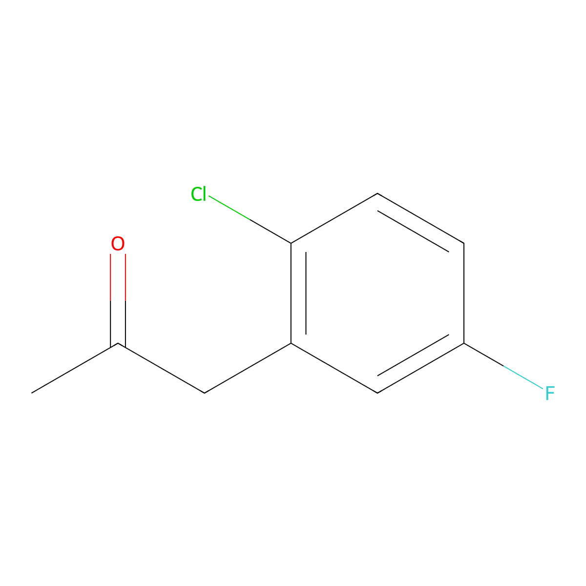 1-(2-Chloro-5-fluorophenyl)propan-2-one molecular structure, CAS 1305324-07-5