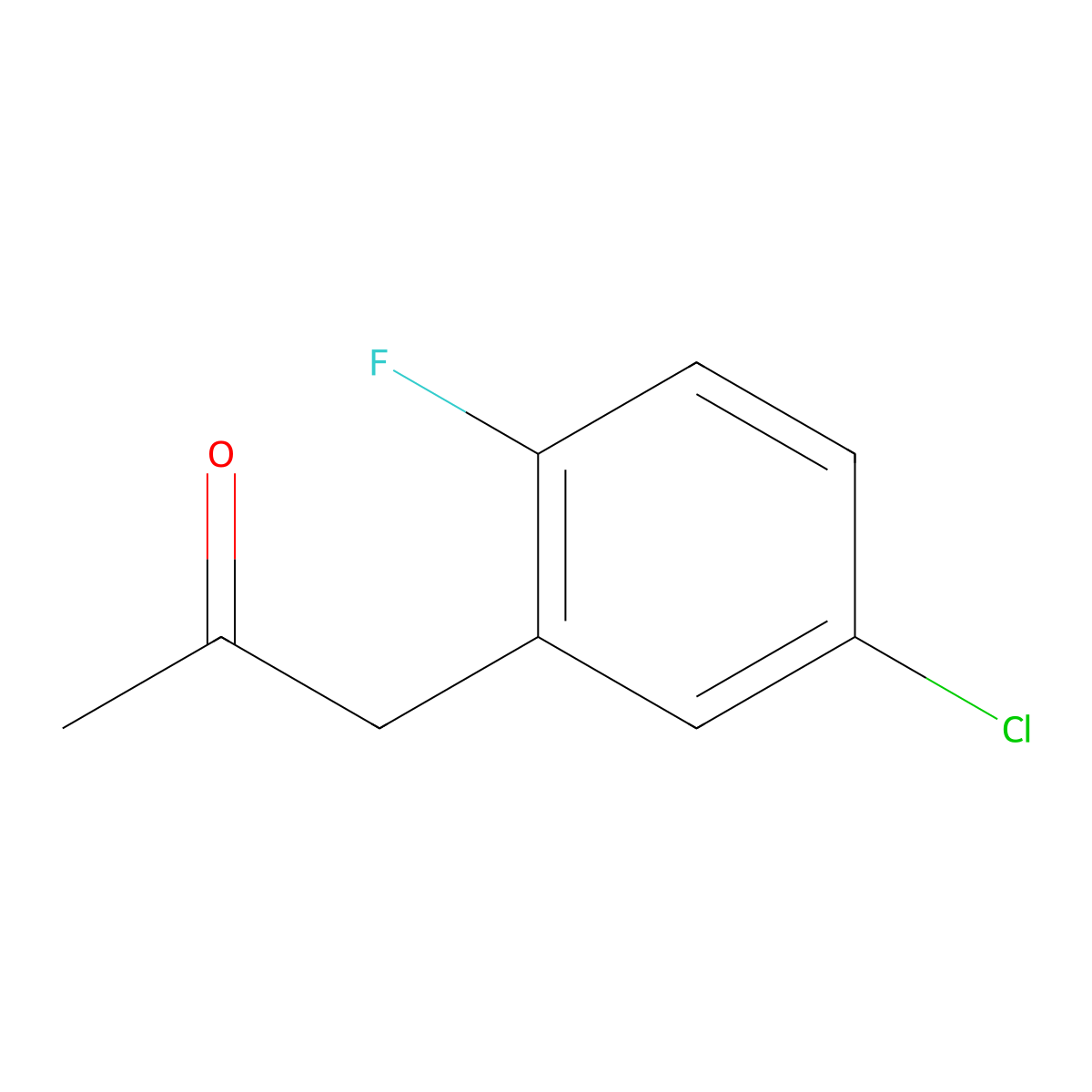 1-(5-Chloro-2-fluorophenyl)propan-2-one molecular structure, CAS 1305324-19-9