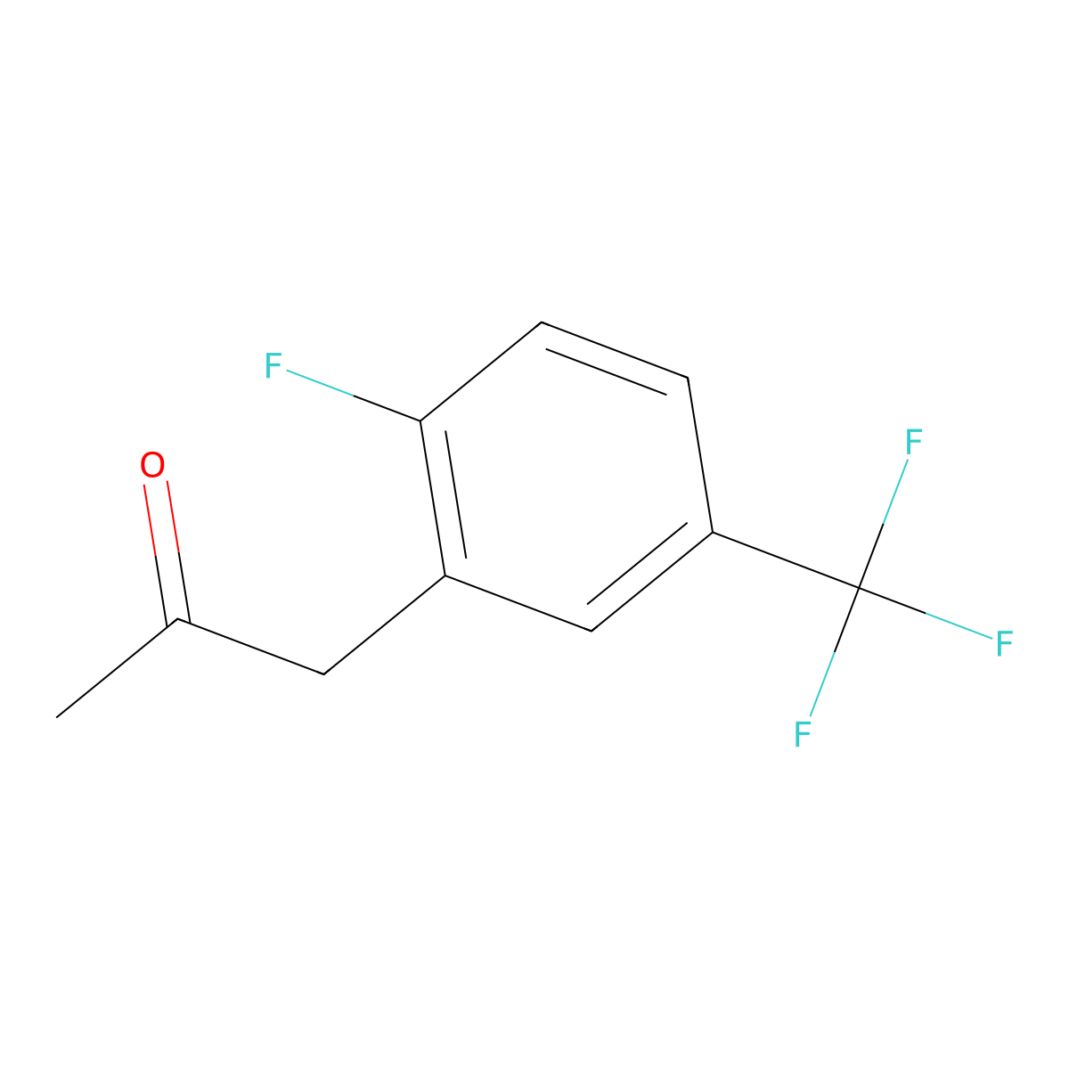 1-[2-Fluoro-5-(trifluoromethyl)phenyl]propan-2-one molecular structure, CAS 1305324-22-4