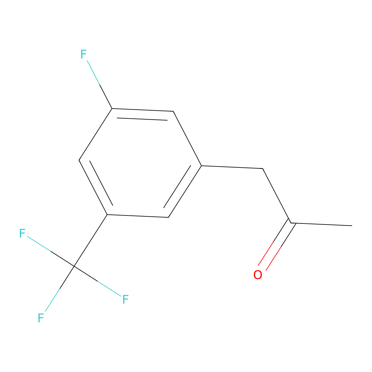 1-(3-Fluoro-5-(trifluoromethyl)phenyl)propan-2-one molecular structure, CAS 1305324-27-9