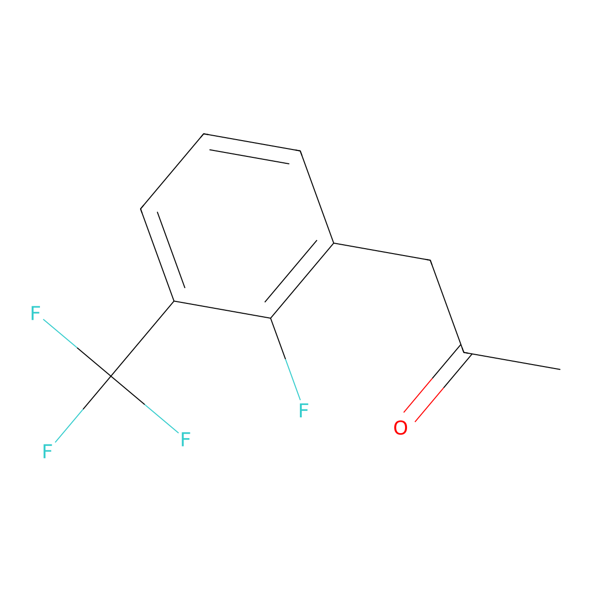 1-[2-Fluoro-3-(trifluoromethyl)phenyl]propan-2-one molecular structure, CAS 1305324-28-0