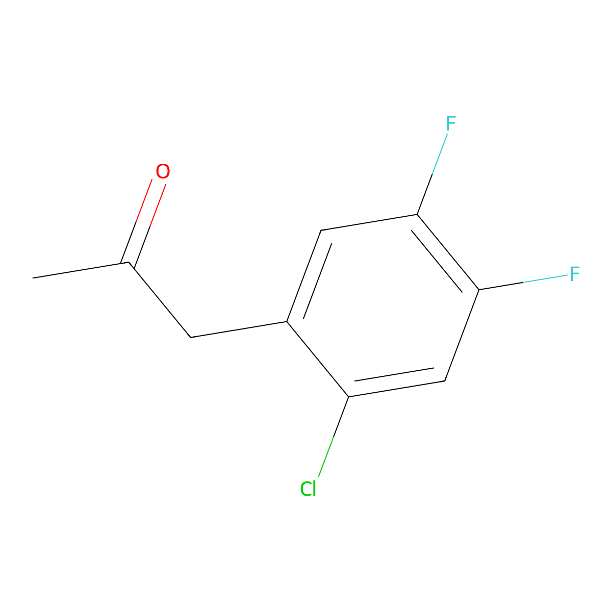 1-(2-Chloro-4,5-difluorophenyl)propan-2-one molecular structure, CAS 1305324-30-4