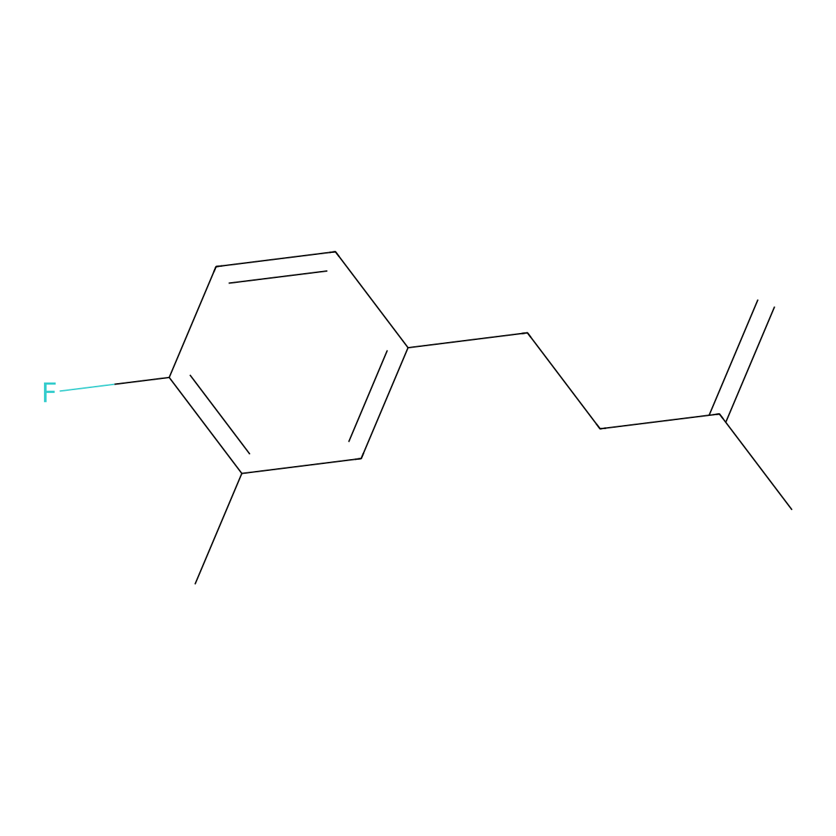 4-(4-Fluoro-3-methylphenyl)-2-methyl-1-butene molecular structure, CAS 1305324-31-5