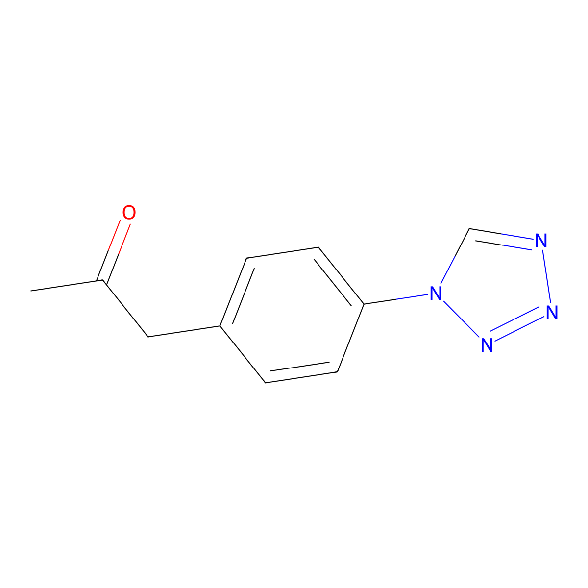 1-[4-(1H-Tetrazol-1-yl)phenyl]propan-2-one molecular structure, CAS 1305324-35-9