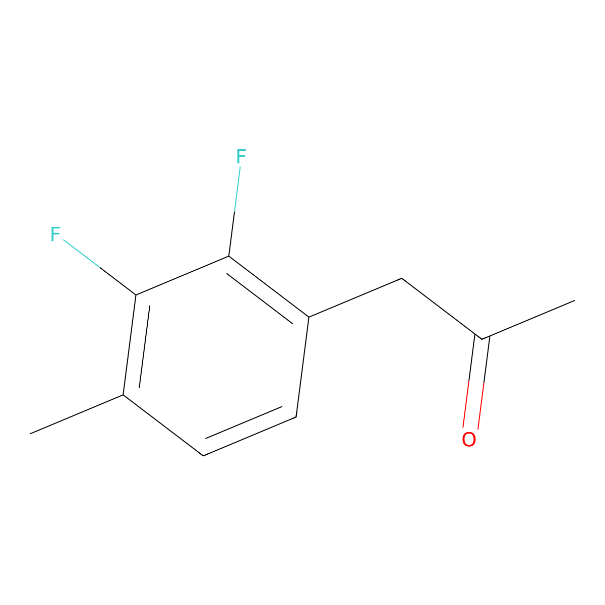 1-(2,3-Difluoro-4-methylphenyl)propan-2-one molecular structure, CAS 1305324-38-2