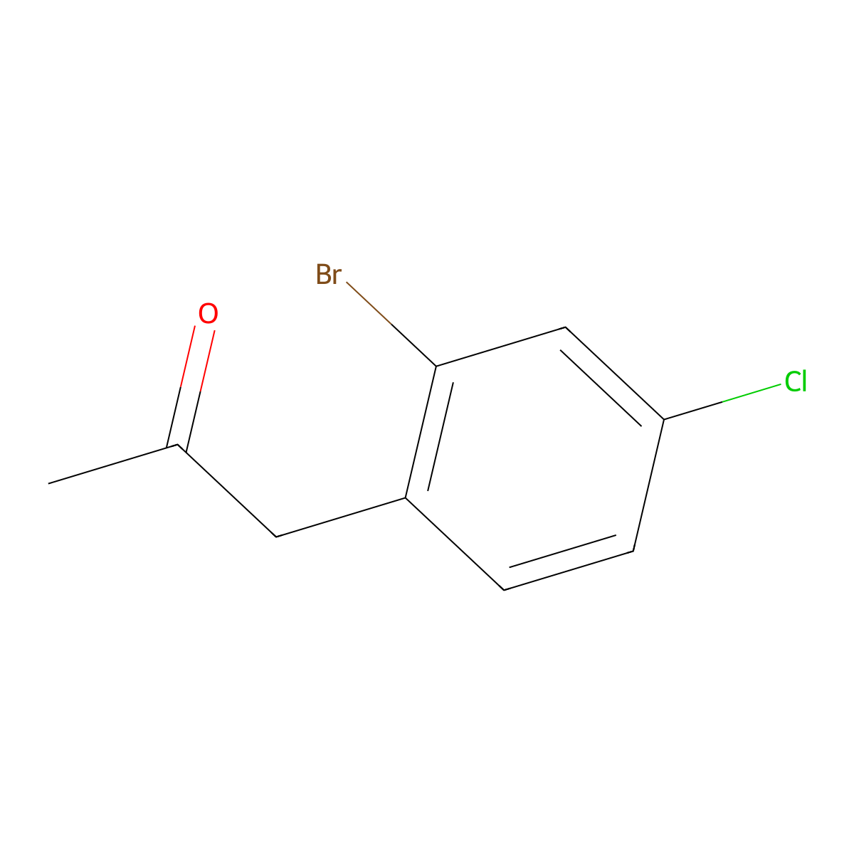 1-(2-Bromo-4-chlorophenyl)propan-2-one molecular structure, CAS 1305324-47-3