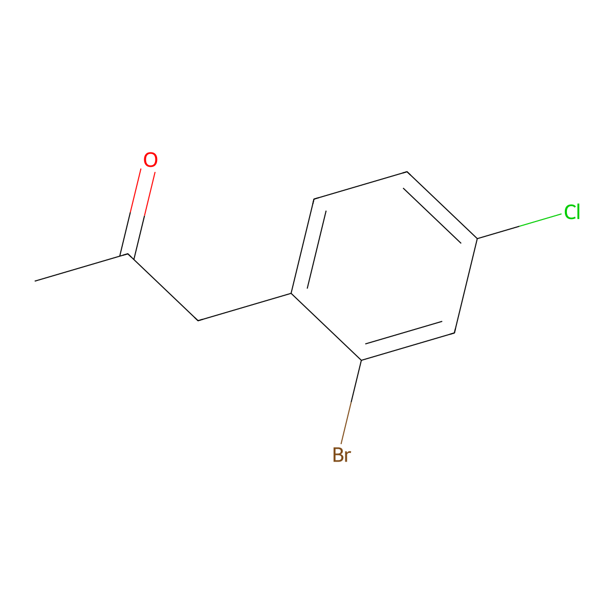 1-(2-Bromo-4-chlorophenyl)propan-2-one molecular structure, CAS 1305324-47-3