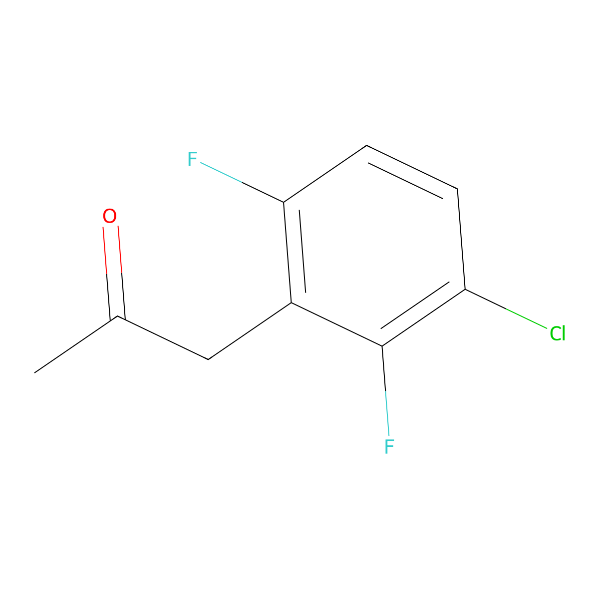 1-(3-Chloro-2,6-difluorophenyl)propan-2-one molecular structure, CAS 1305324-49-5