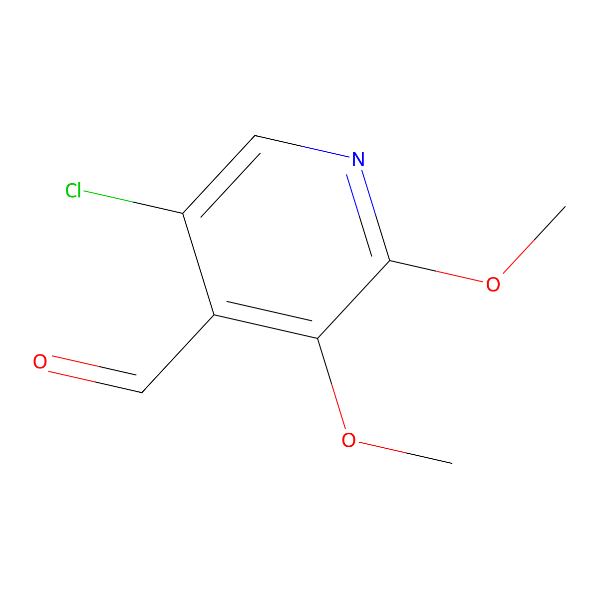 5-Chloro-2,3-dimethoxyisonicotinaldehyde molecular structure, CAS 1305324-66-6