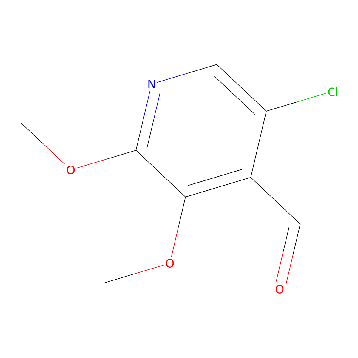 5-Chloro-2,3-dimethoxyisonicotinaldehyde molecular structure, CAS 1305324-66-6