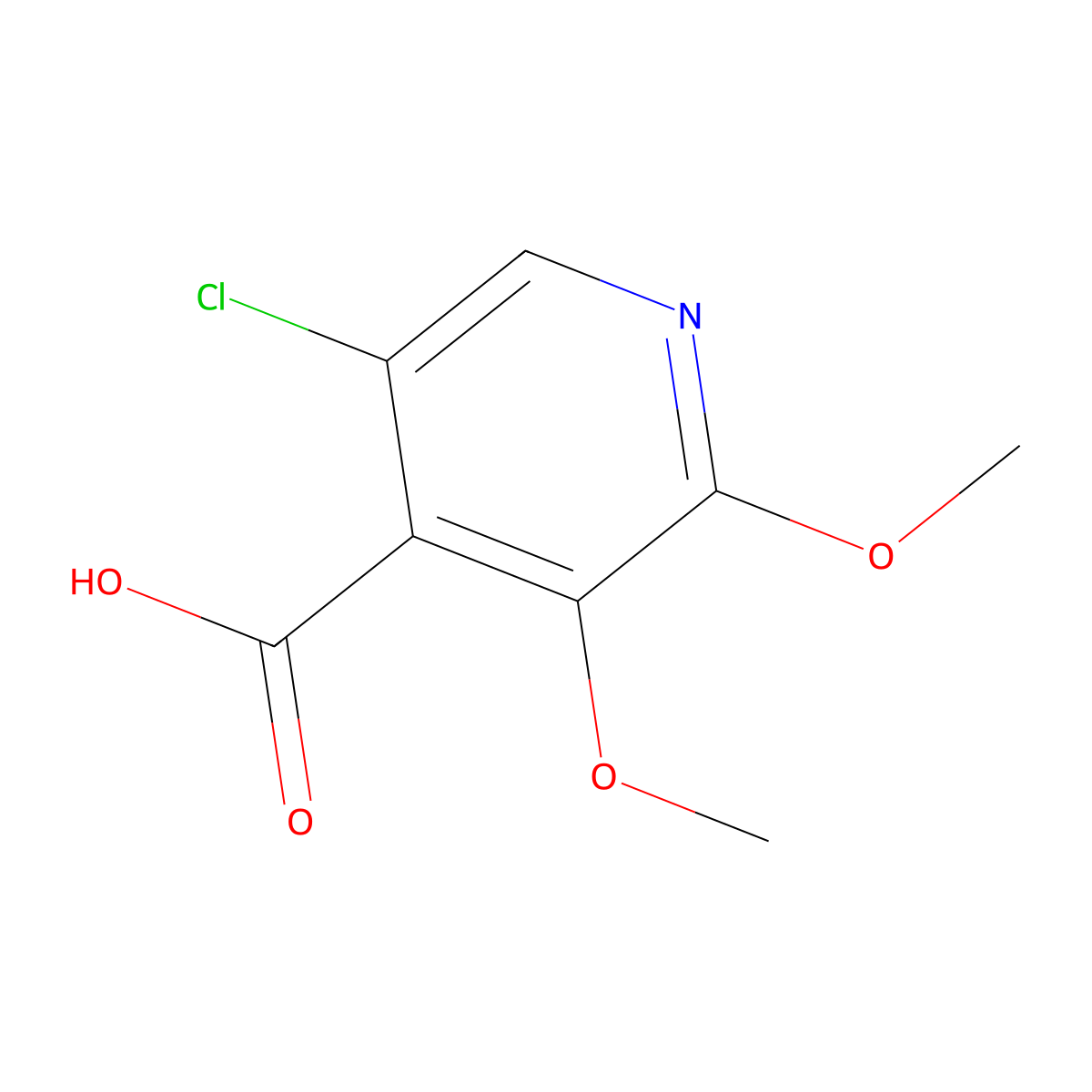 5-Chloro-2,3-dimethoxyisonicotinic acid molecular structure, CAS 1305324-74-6