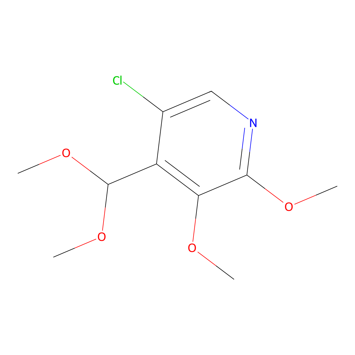 5-Chloro-4-(dimethoxymethyl)-2,3-dimethoxypyridine molecular structure, CAS 1305324-79-1