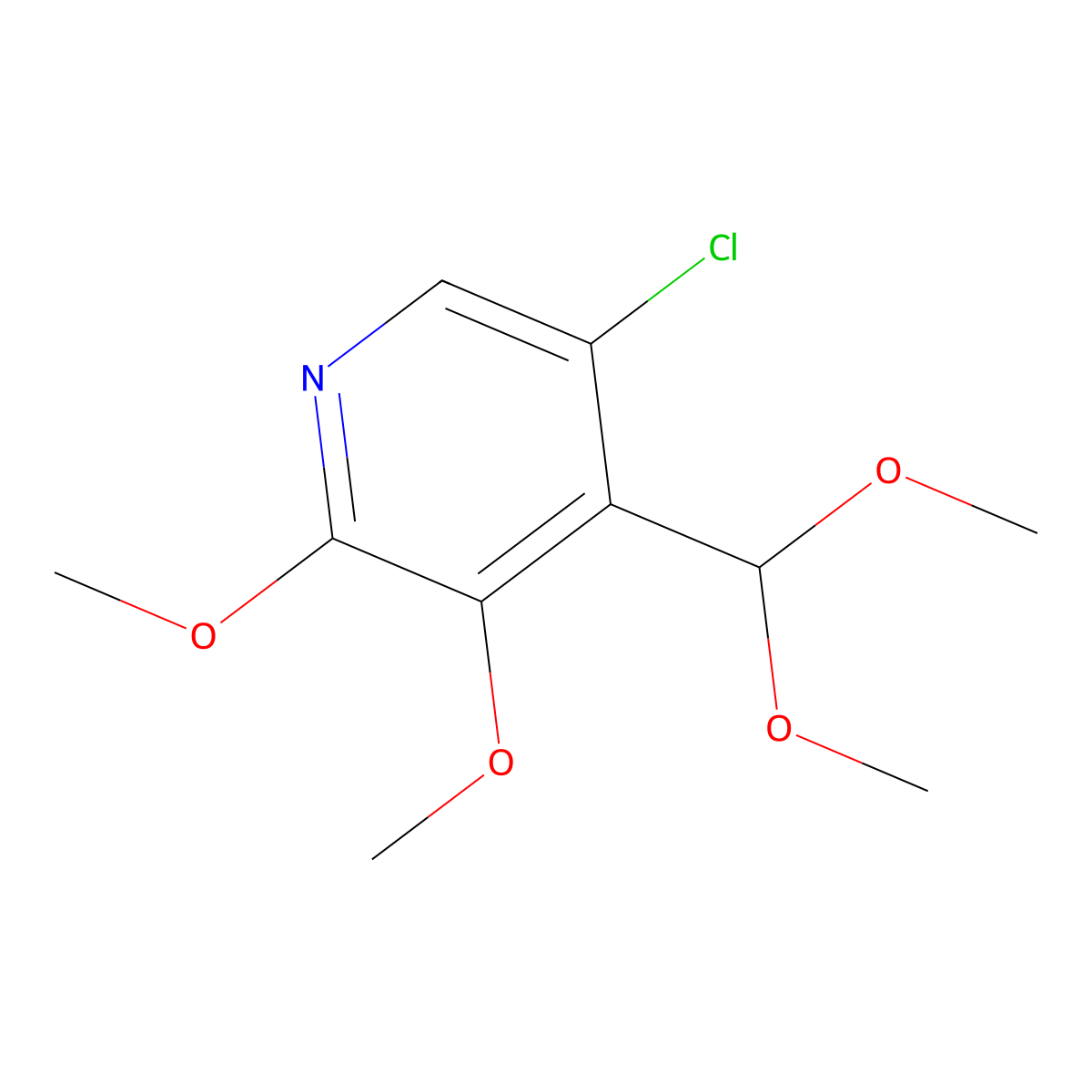 5-Chloro-4-(dimethoxymethyl)-2,3-dimethoxypyridine molecular structure, CAS 1305324-79-1