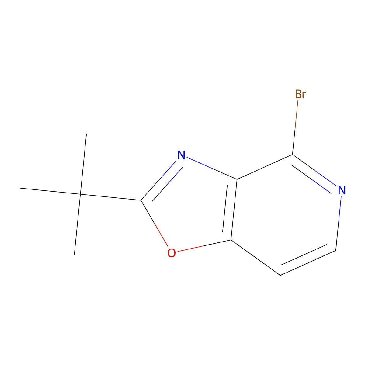 4-Bromo-2-(tert-butyl)oxazolo[4,5-c]pyridine molecular structure, CAS 1305324-84-8