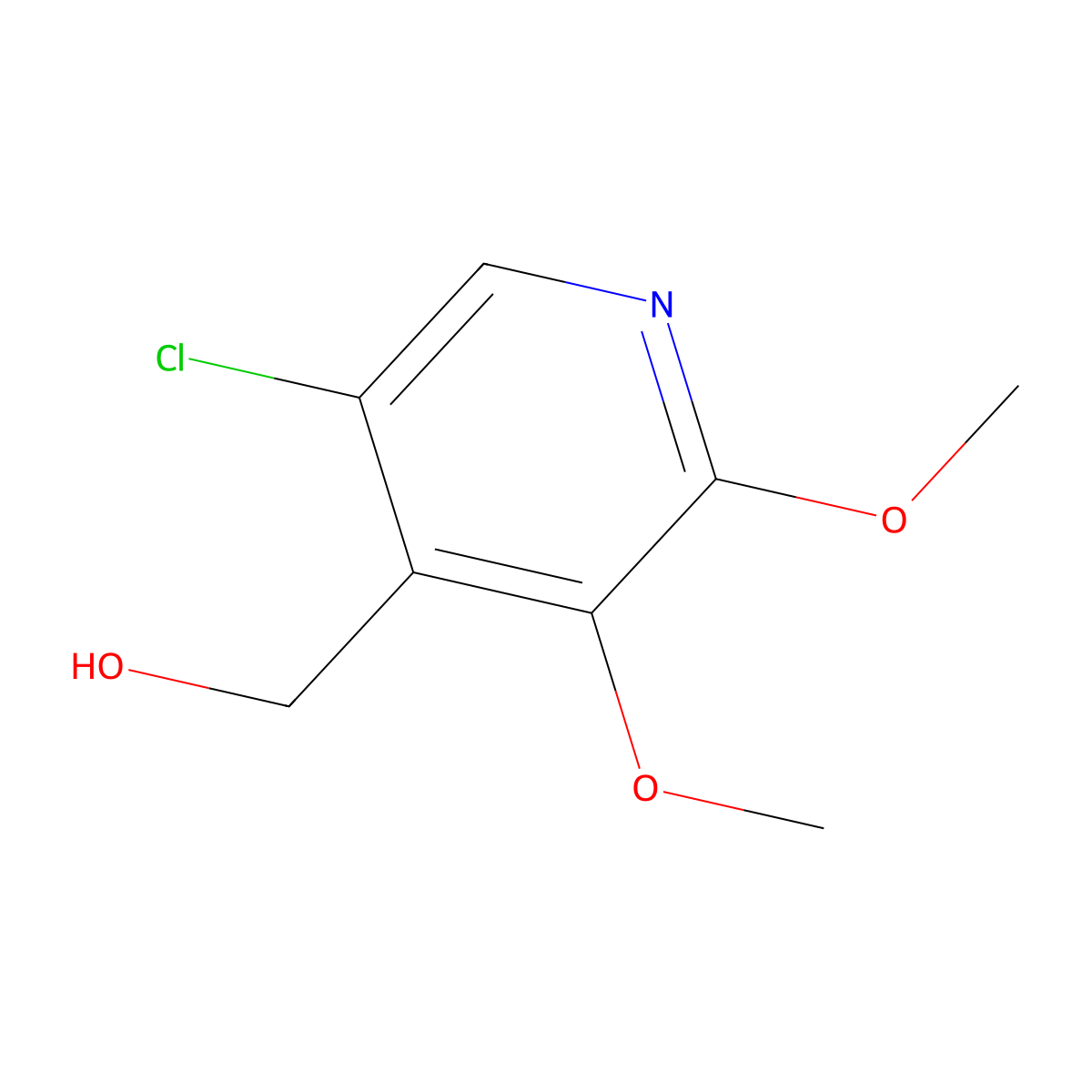(5-Chloro-2,3-dimethoxypyridin-4-yl)methanol molecular structure, CAS 1305324-85-9