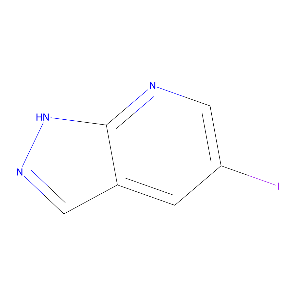 5-iodo-1H-pyrazolo[3,4-b]pyridine molecular structure, CAS 1305324-99-5