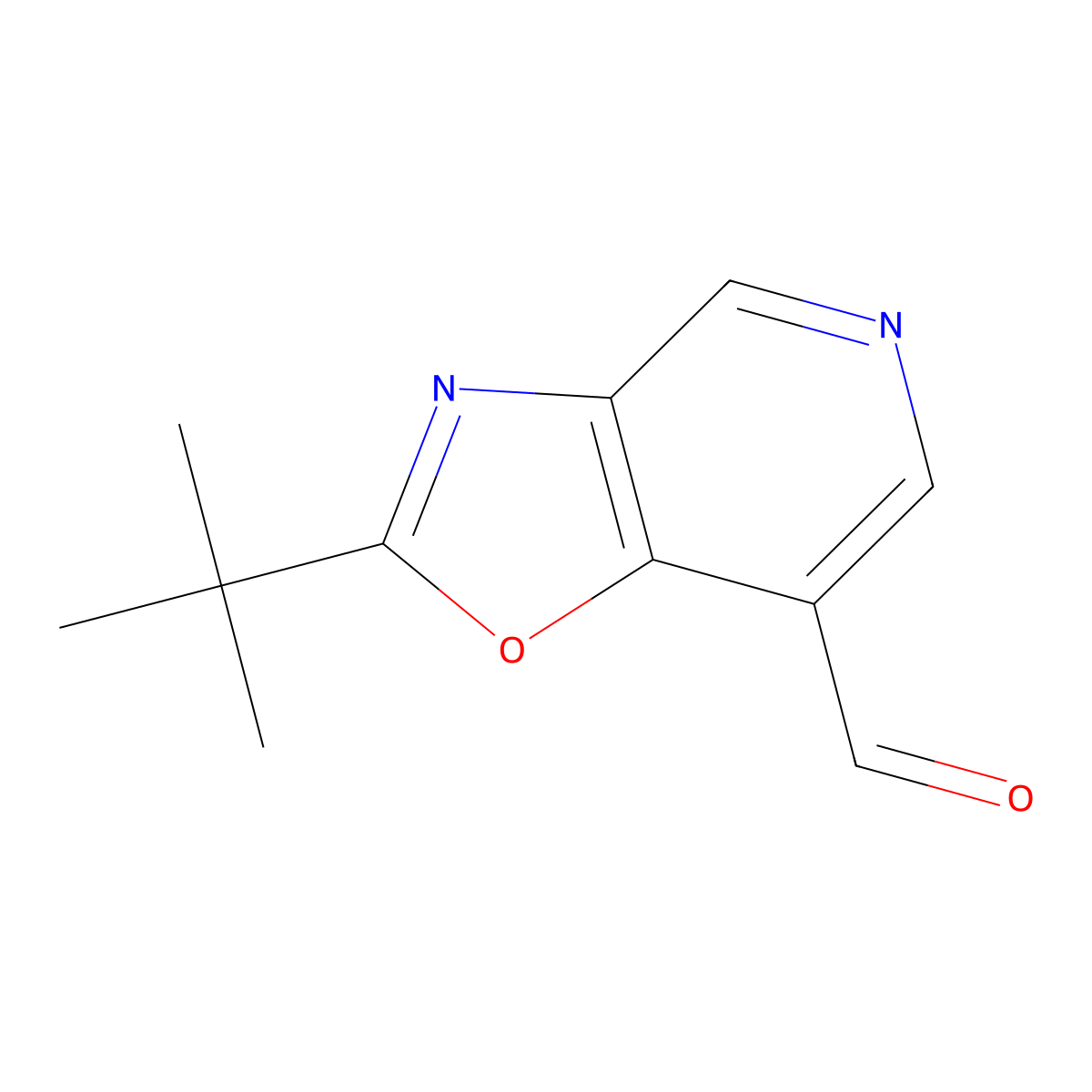 2-(tert-Butyl)oxazolo[4,5-c]pyridine-7-carbaldehyde molecular structure, CAS 1305325-06-7